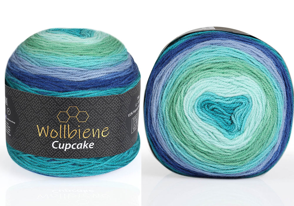 Wollbiene Cupcake Bobbel sütifonal - 3090 Kék - Türkíz - Zöld
