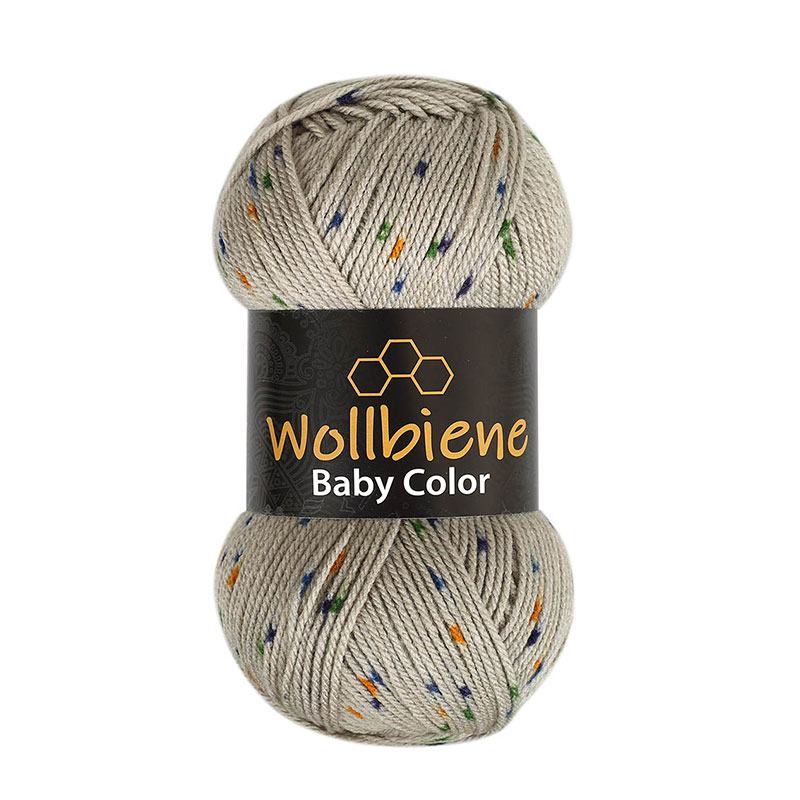 Wollbiene Happy Baby Color fonal - 01 - Szürke Kék Zöld Narancs