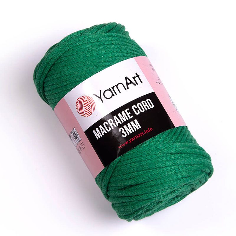 YarnArt Macrame Cord 3mm makramé - táskafonal - 759 - Zöld