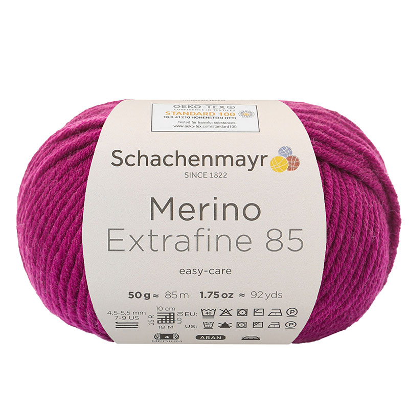 Schachenmayr Merino Extrafine 85 gyapjú fonal - 232 - Burgundi