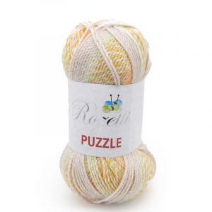 Himalaya Rozetti puzzle fonal - 233-20 - Rózsa-zöld-sárga