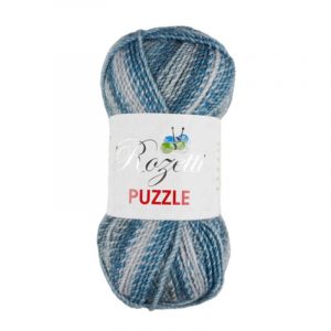 Himalaya Rozetti puzzle fonal - 233-08 - Kék -szürke - fehér