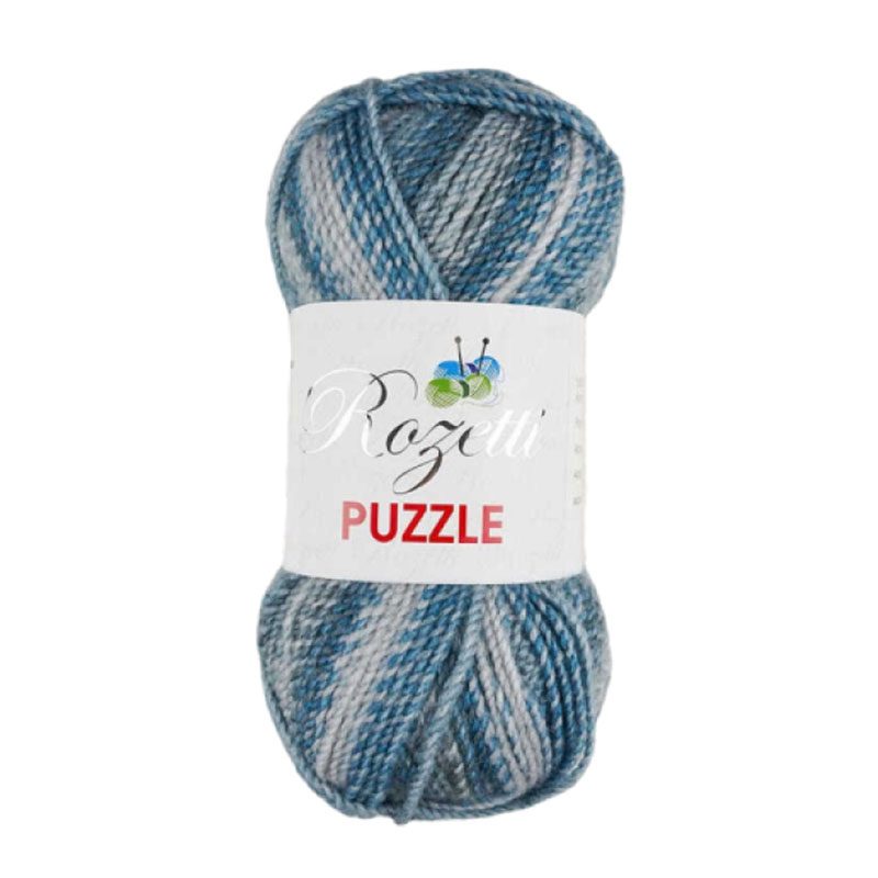 Himalaya Rozetti puzzle fonal - 233-08 - Kék -szürke - fehér