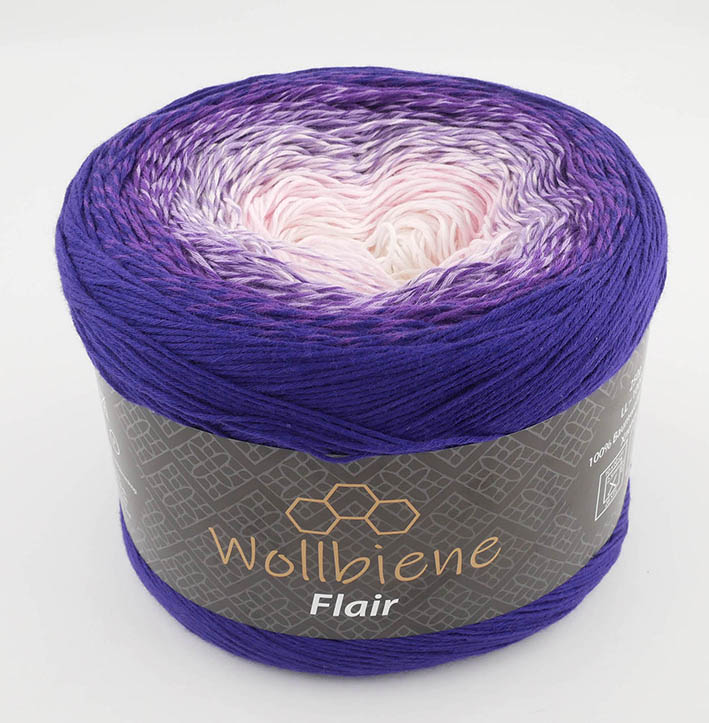 Wollbiene Flair Cotton színátmenetes sütifonal - 941 - Lila - rózsa