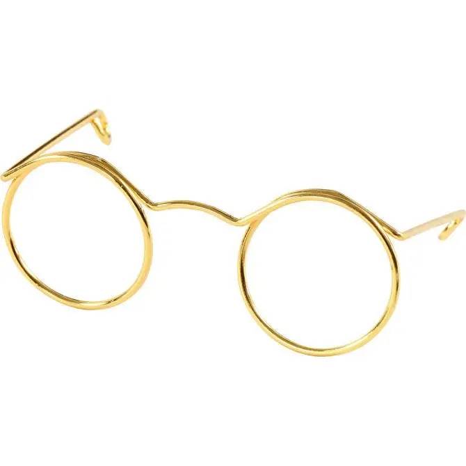 Arany színű szemüveg amigurumi babákhoz 50mm