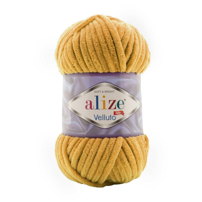 Alize Velluto Zsenília fonal - 002 - Okkersárga