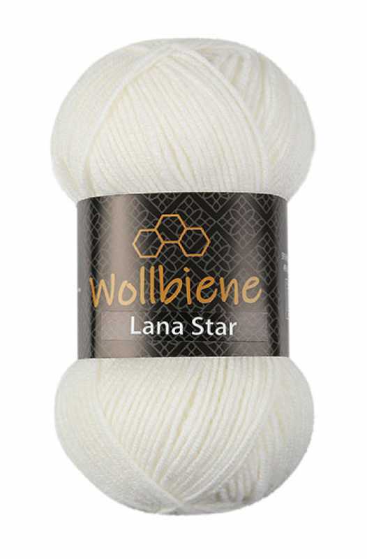 Wollbiene Lana Star gyapjú kötőfonal - 01 - Fehér