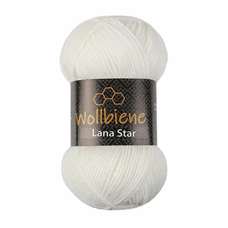 Wollbiene Lana Star gyapjú kötőfonal - 01 - Fehér