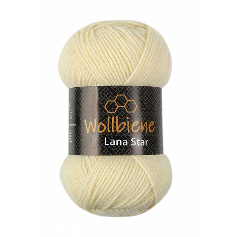 Wollbiene Lana Star gyapjú kötőfonal - 04 - Vanília