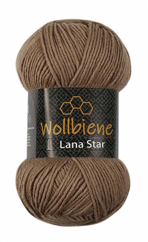Wollbiene Lana Star gyapjú kötőfonal - 06 - Kávé