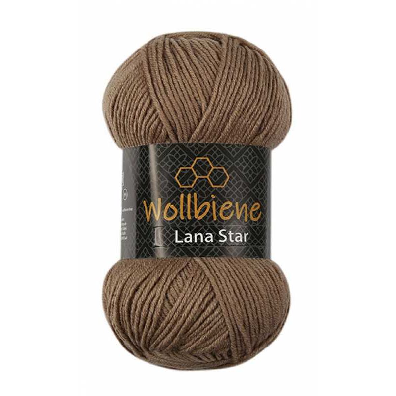 Wollbiene Lana Star gyapjú kötőfonal - 06 - Kávé
