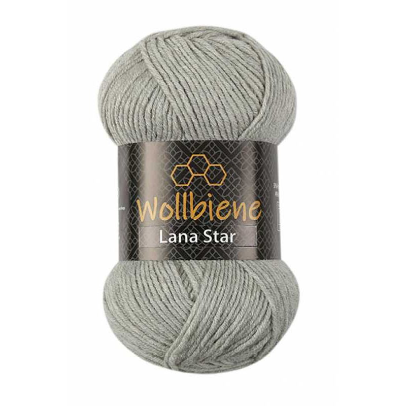 Wollbiene Lana Star gyapjú kötőfonal - 09 - Szürke