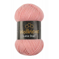 Wollbiene Lana Star gyapjú kötőfonal - 20 - Rózsa