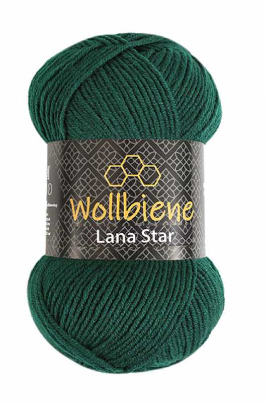 Wollbiene Lana Star gyapjú kötőfonal - 23 - Fűzöld