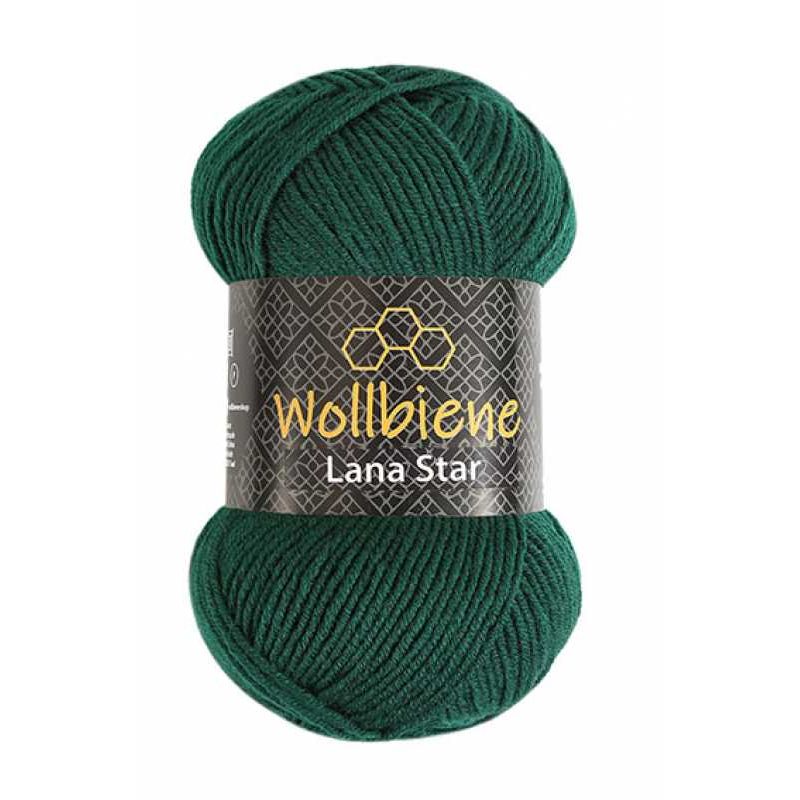 Wollbiene Lana Star gyapjú kötőfonal - 23 - Fűzöld