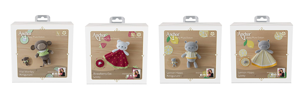 Amigurumi Anchor Baby Pure Cotton horgoló szett állatfigurák | Fonalda, A fonal webáruház