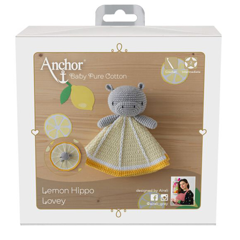 Amigurumi Anchor Baby Pure Cotton horgoló szett  - Lemon hippo LOVELY