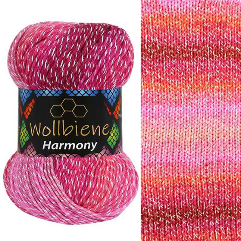 Wollbiene Harmony Batik színátmenetes pamut fonal - 8050 - Málna