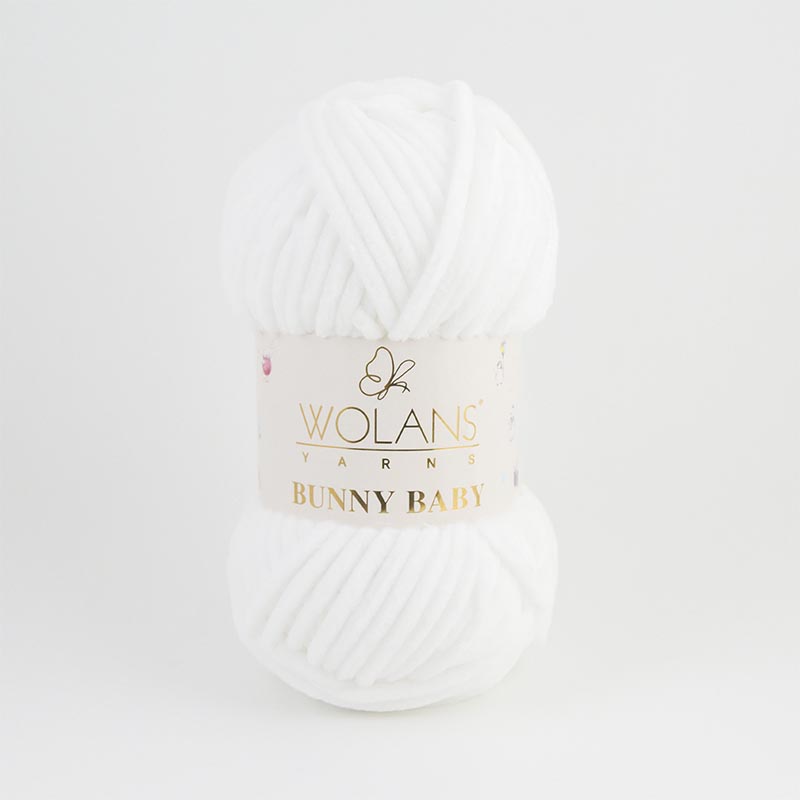 Wolans Bunny Baby plüssfonal - 01 - Fehér