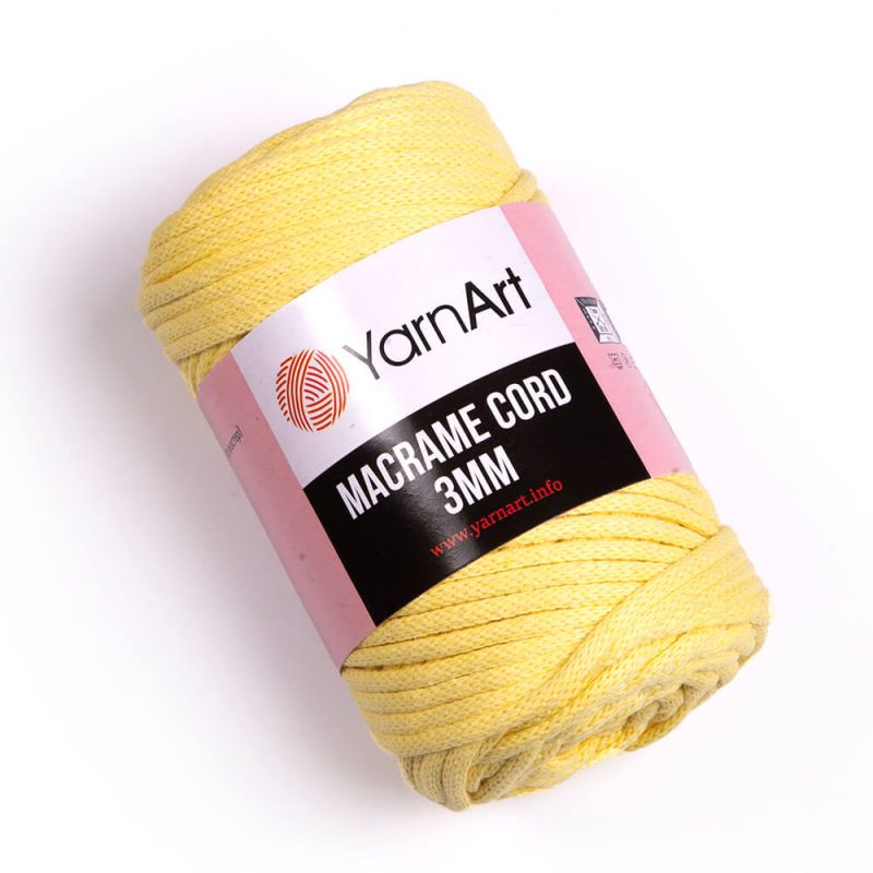 YarnArt Macrame Cord 3mm makramé - táskafonal - 754 - Sárga