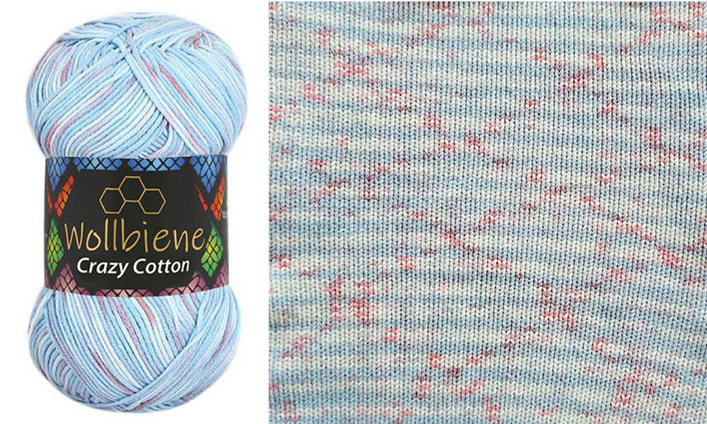 Wollbiene Crazy Cotton Batik színátmenetes fonal - 6070 - Világoskék melír