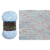 Wollbiene Crazy Cotton Batik színátmenetes fonal - 6070 - Világoskék melír