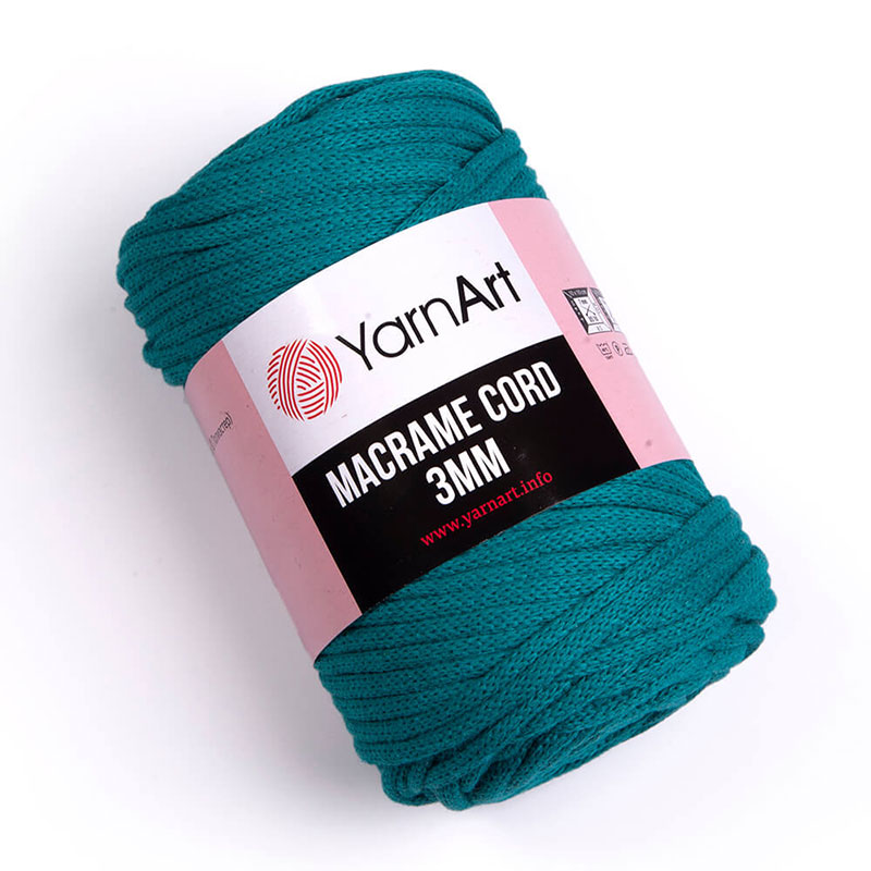 YarnArt Macrame Cord 3mm makramé - táskafonal - 783 - Smaragdzöld