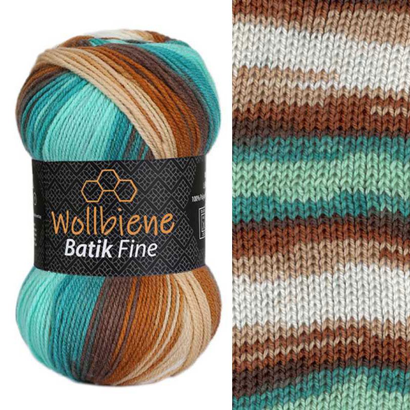 Wollbiene Batik Fine színátmenetes fonal - 1520 - Barna - Menta