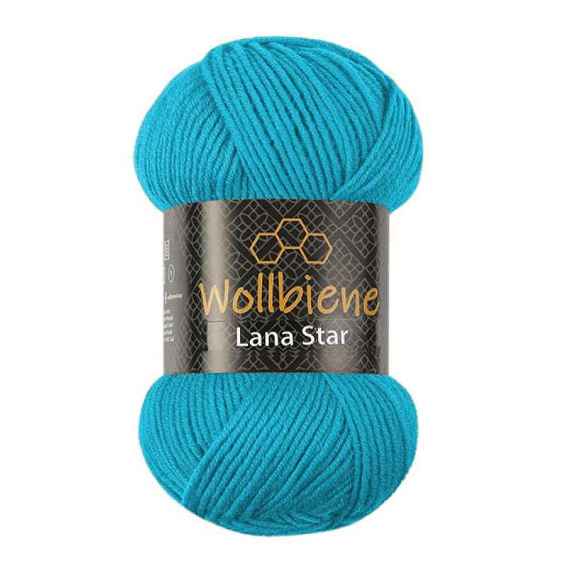 Wollbiene Lana Star gyapjú kötőfonal - 27 - Türkíz