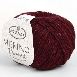 Stenli Merino Tweed gyapjú - selyem fonal - 38723 - Bordó