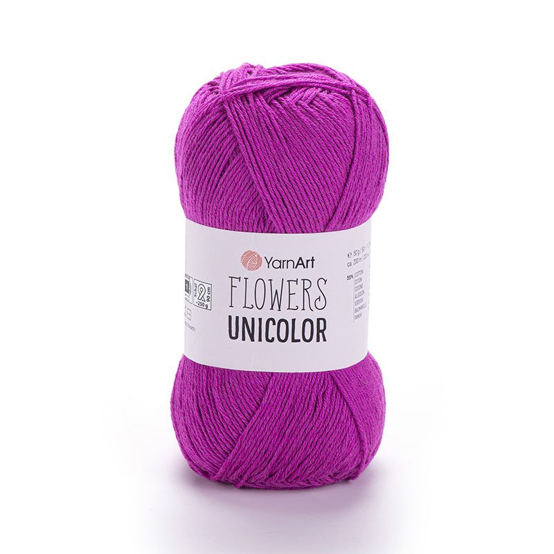 YarnArt Flowers Unicolor pamut fonal - 750 pink