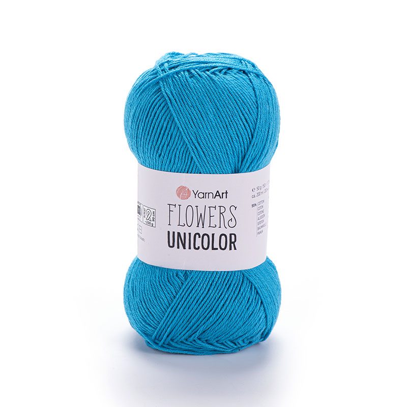 YarnArt Flowers Unicolor pamut fonal - 754 Türkíz