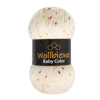 Wollbiene Happy Baby Color fonal - 13 - Natúr Padlizsán Narancs Zöld