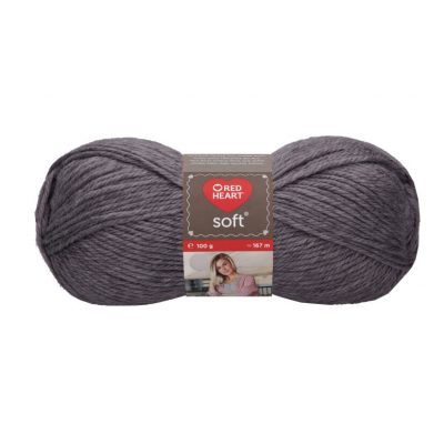 Red Heart Soft kötőfonal - 8329 - Sötét szürke