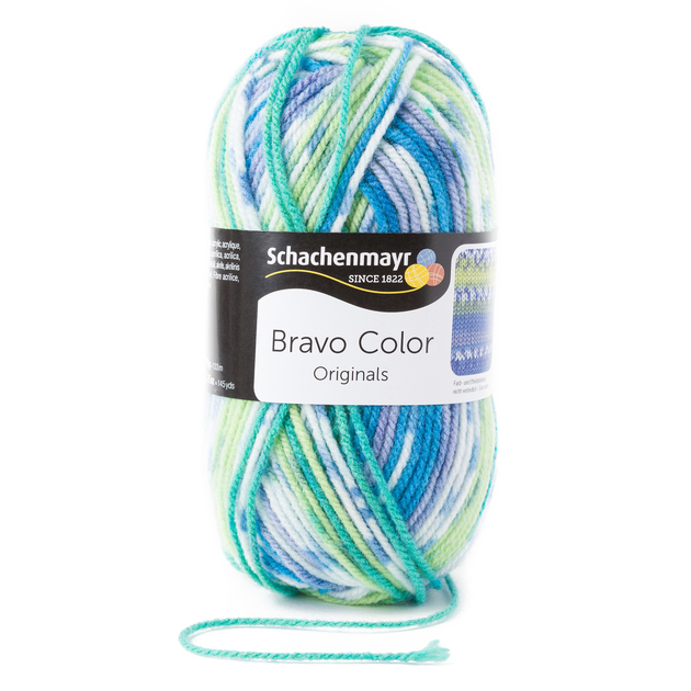 Schachenmayr Bravo Color Originals színátmenetes fonal - 2080 - Türkíz-zöld