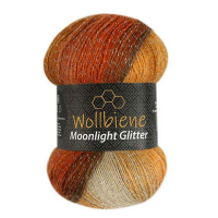 Wollbiene Moonlight Batik GLITTER fonal - 2800 - Barna-terrakotta-bézs GLITTER