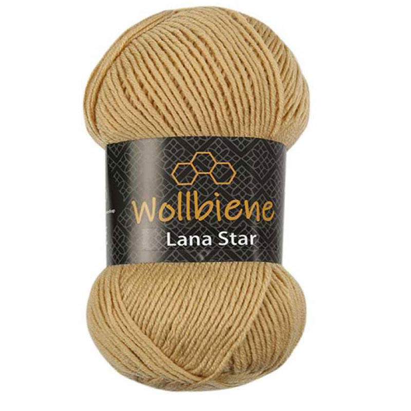 Wollbiene Lana Star gyapjú kötőfonal - 07 - Teve