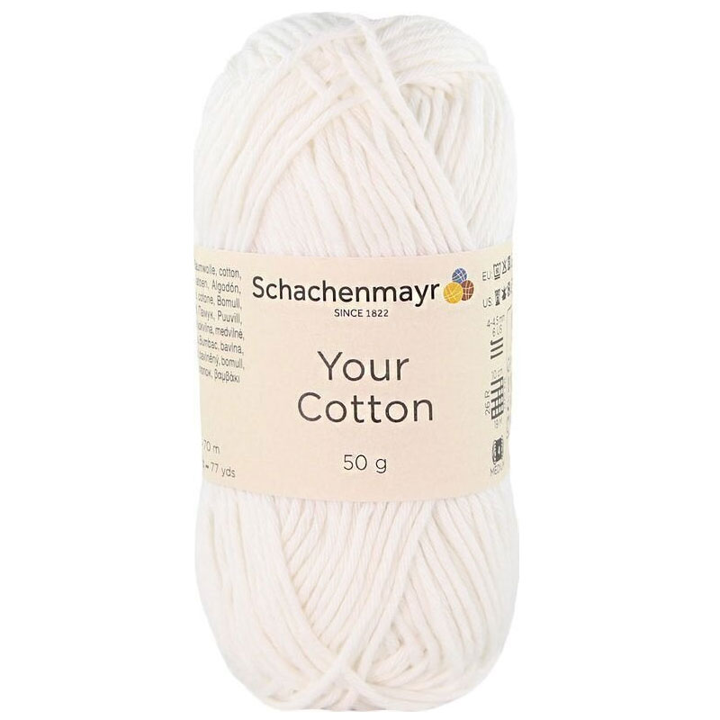 Schachenmayr Your Cotton pamut fonal - 01 - Fehér
