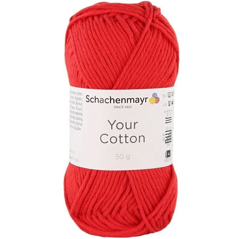 Schachenmayr Your Cotton pamut fonal - 30 - Piros