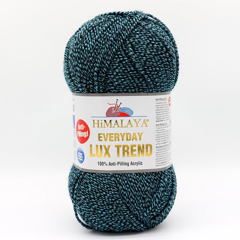 Himalaya Lux Trend fonal - 21812 Türkiz - fekete melange