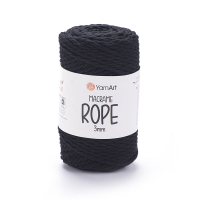 YarnArt Macrame Rope 3mm makramé fonal - 750 Fekete