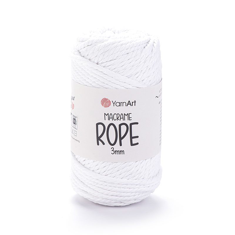 YarnArt Macrame Rope 3mm makramé fonal - 751 Fehér