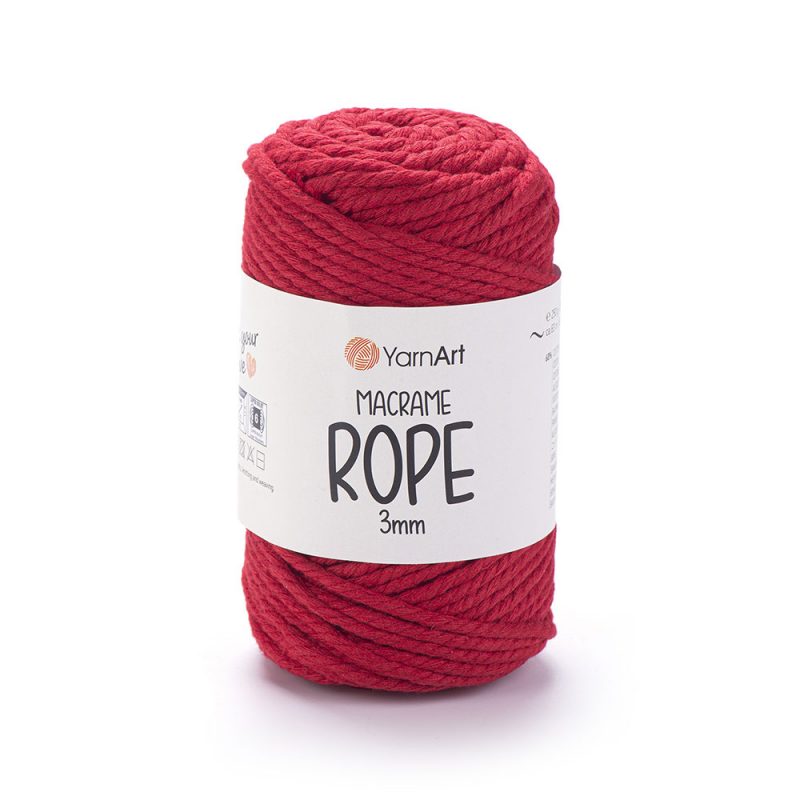 YarnArt Macrame Rope 3mm makramé fonal - 773 - Piros