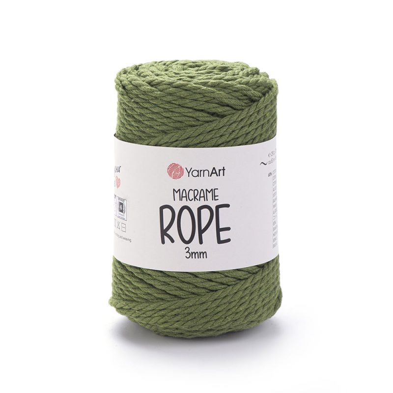 YarnArt Macrame Rope 3mm makramé fonal - 787 - Olajzöld
