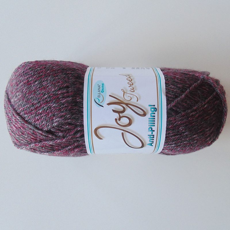 Joy Tweed kötőfonal - 8 - Vörösbor antracit