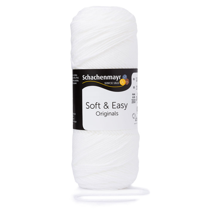 Schachenmayr Soft & Easy fonal - 0001 - Fehér - 10db