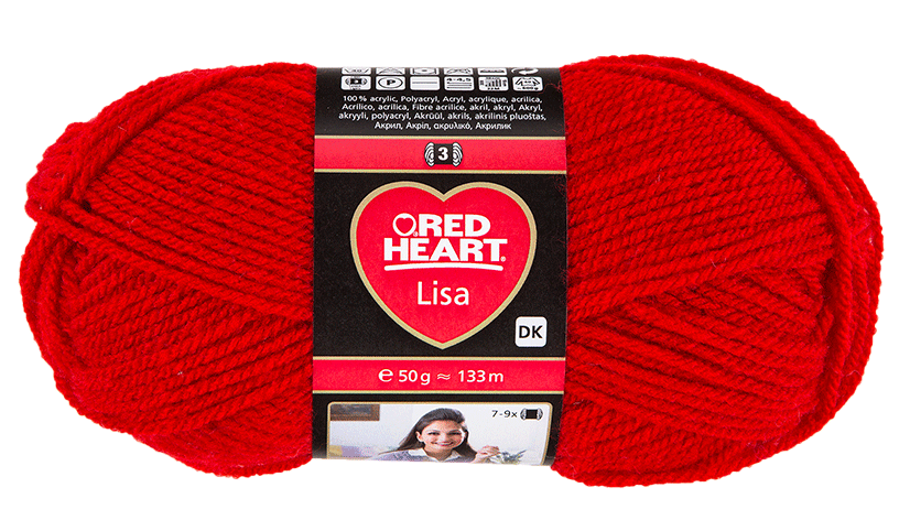 Red Heart Lisa fonal - 0207 - Tűzpiros