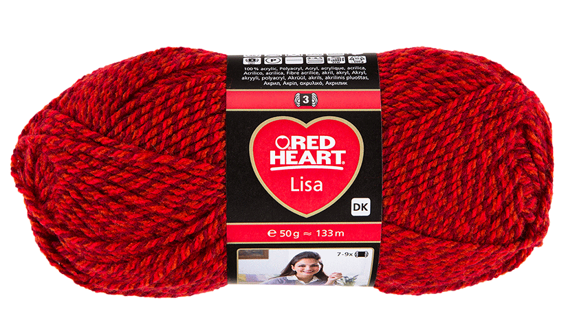 Red Heart Lisa fonal - 5680 - Láva