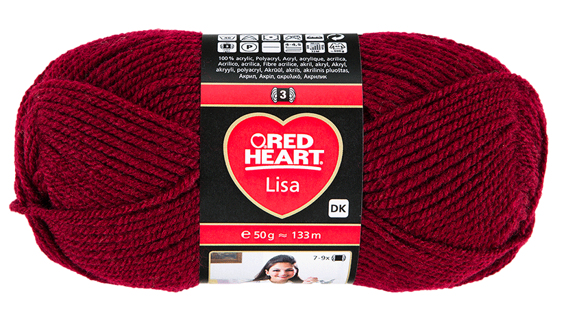 Red Heart Lisa fonal - 8222 - Borvörös